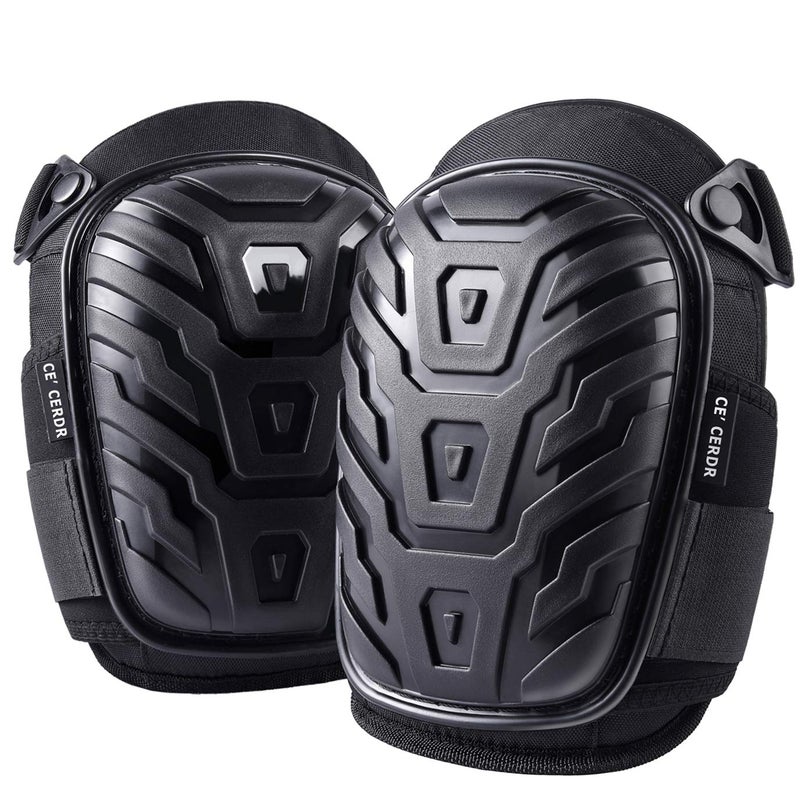 CE' CERDR Professional Knee Pads for Work - Heavy Duty Foam Padding Kneepads for Construction, Gardening, Flooring with Comfortable Gel Cushion to Save Your Knees (Knee High) - Image 1